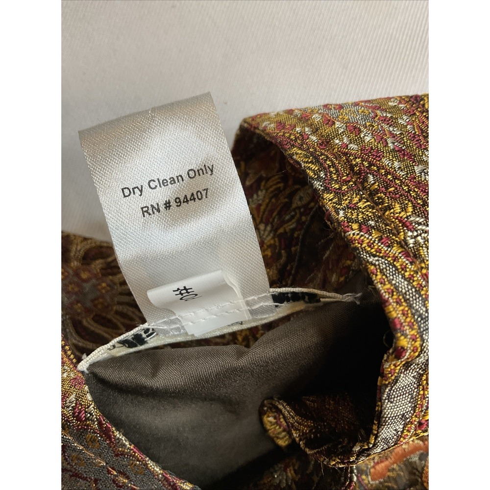 Travelsmith Tapestry Vest Art To Wear Silk Patchwork Lightweight Jacket Size XL - Picture 3 of 8